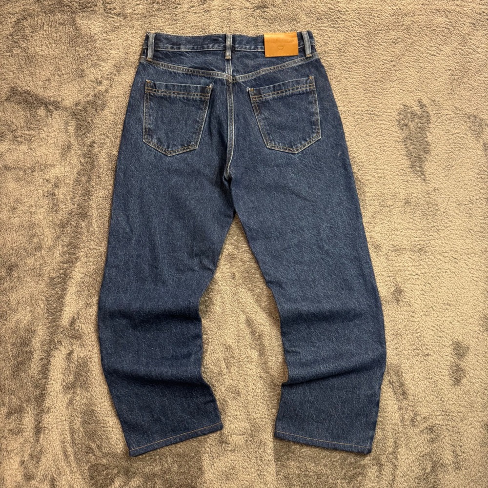 Harley-Davidson Mens Dark Wash Relaxed Straight Leg Denim Jeans 32x30